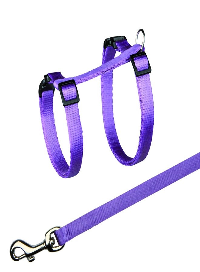 تريكسي سرج تريكسي للقطط مع مقود، قابل للتعديل، مزود بإبزيمات كبس، وحلقة D قوية، آمن للقطط والكلاب الصغيرة، مقود بطول 1.20 متر، متعدد الألوان (احصل على لون واحد عشوائي) - Image 3